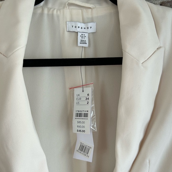 Topshop cream blazer. - Picture 4 of 9